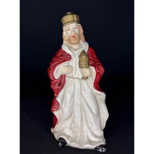 Vintage Three Wise King Nativity King Melchior Figurine Holiday Christmas Decor